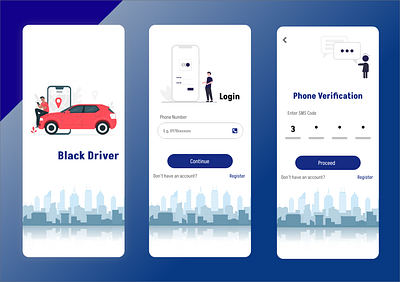 Driver App UI Design android mobile ride hailing ui ux