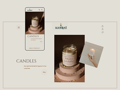 Candle Shelf branding candle candles design designe mob mobile ui ux