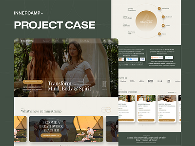 InnerCamp - holistic education and practices animation bodywork breathwork holistic interaction meditation mobile design motion graphics retreats tantra training visual design webdesign website design