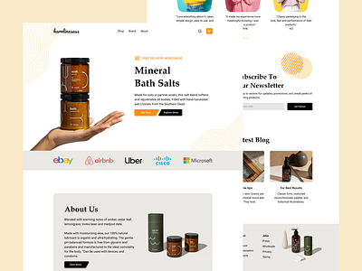Mineral Bath Shopify Website Design branding design graphic design landing page mobile apps shopify ui ui design uiux design user experience user interface website
