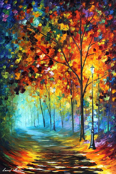 FOG AUTUMN ALLEY leonidafremov