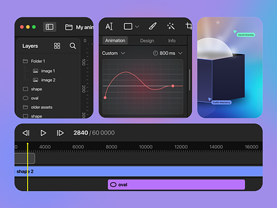 UI components animation application desktop interface mac minimal product design ui video