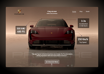 Daily UI 003 - Porsche Landing page 003 aesthetic dailyui landingpage uidesign userexperience