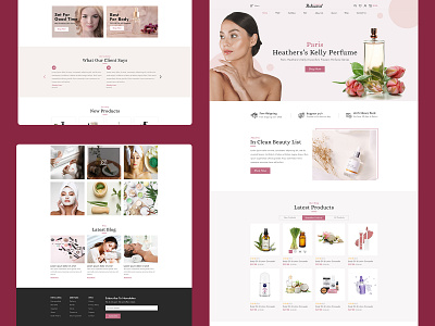 Cosmetics Website Design 3d about us animation blog skin care branding cosmatics graphic design logo motion graphics parfume products ui