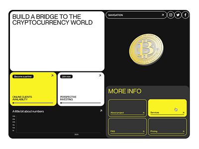 Bridge to the Cryptocurrency World 3d animation design landing motion graphics trend ui uiux ux web