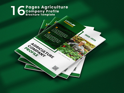 16 Pages Agriculture Company Profile Brochure Template 10 pages brochure 12 pages 16 pages profile agriculture agriculture business bi fild branding brochure company profile farm farmer flyer design graphic design illustration logo marketing mockup office organic farming template