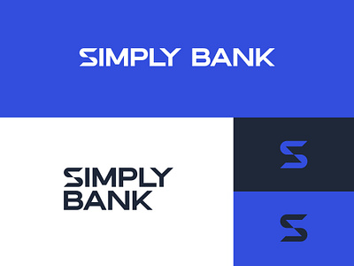 Simply Bank logo design bank branding calligraphy design font graphic design icon identity lettering logo logotype minimal typography vector