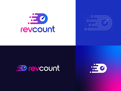 RevCount logo design branding design graphic design icon identity it logo logotype minimal vector