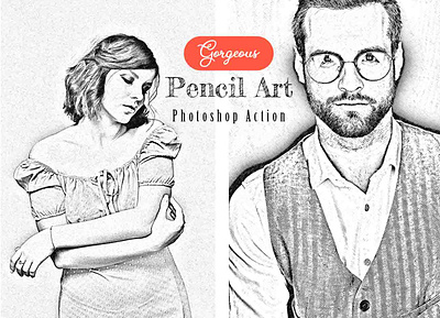 Gorgeous Pencil Art Photoshop Action oil sketch