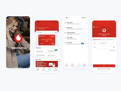 Vodafone Pay Mobile App app mobile mobile ui pay payment red