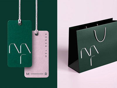 M-R Interiors Concept 2 architecture bag fashion green initials interiors lettering logo modular monogram packaging rose symbol tag typography