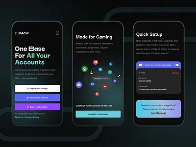 Base - Landing page (Mobile) clean design experience flat interactive interface ios mobile modern motion product startup ui user ux visual web website