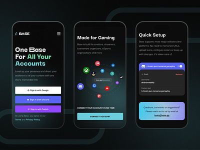 Base - Landing page (Mobile) clean design experience flat interactive interface ios mobile modern motion product startup ui user ux visual web website