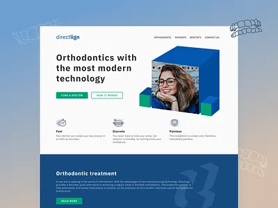Dentist landing page dentist design graphic design healthcare healthtech landing page medtech tooth