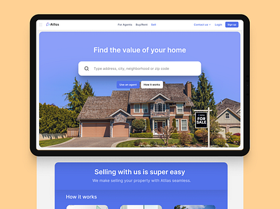 Home value estimator by Atllas design home real estate ui uidesign uidesigner uiux ux uxdesign web design