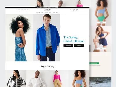 J.Crew Landing Page Concept concept fashion jcrew luxury ui ux website design