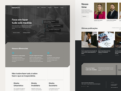 Hanum - Homepage website branding design interface landing page law lawyer ui ux design visual identity website