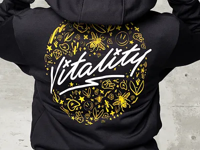 Vitality x Adidas logo adidas brand identity branding calligraphy custom lettering custom logo handlettering handwriting illustration lettering logo logotype merchandise type typography vitality
