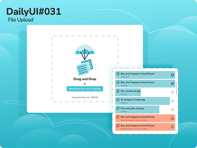 Daily UI Challenge #031|| File Upload branding dailyui design graphic design iillustration illustration logo ui vector web design