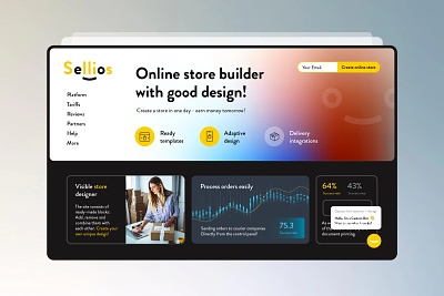 Sellios Online Store Builder Web Service branding design figma graphic design ui web website