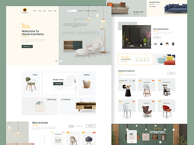 Furniture Website - Home comforts design expert design furniture furniture design furniture website landing page landing page design latest modern trending ui uiux ux web web design website website design