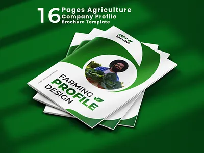 16 Pages Agriculture Company Profile Brochure Template 16 pages brochure agreculture banner bifold brochure branding company profile event farm farmer farming field flyer logo marketing mockup organic poster soil template trifold brochure