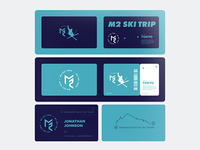 M2 Ski Trip Branding branding design graphic design identity logo