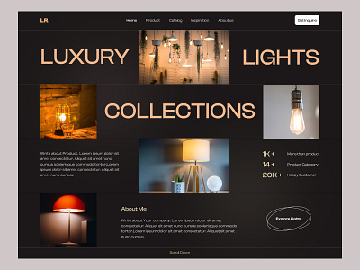 Luxury Lights: Web UI led led lights led website light light website lights web luxury collection luxury light neon ui design website ui