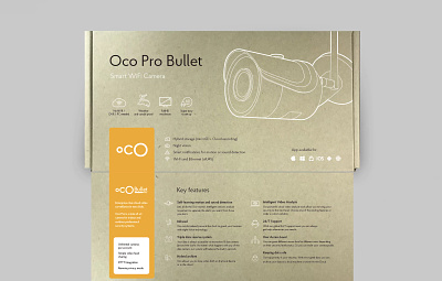 OCO Smart WiFi Camera Packaging Design box branding design graphic design packaging packaging design