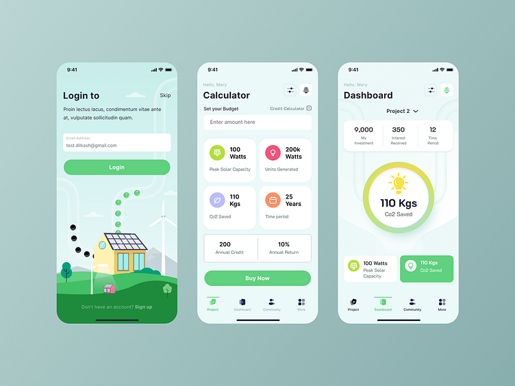 Solar Energy- App Design by Nurul H on Dribbble