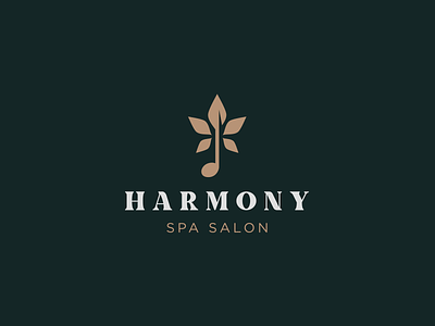 Harmony harmony logo logotype minimalism music nature note spa