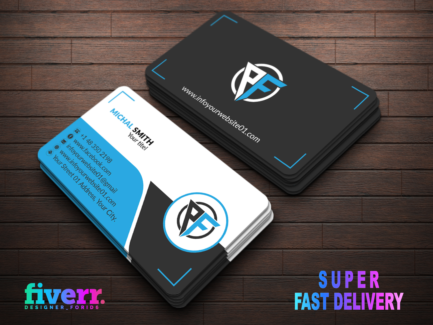 Business Card Design For Fiverr Client