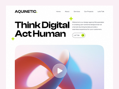 AQuinitic : Digital Agency Website Design agency branding design digital ui ui design uikit ux ux design