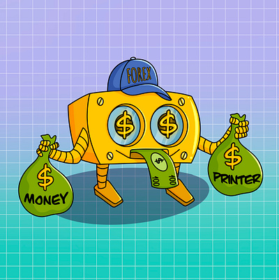 Hand drawn Logo “Money Printer” cartoon logo design doodle doodlelogo graphic design icons illustration logo logo design