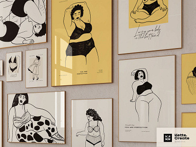 Body Positive | Poster Builder poster mockup bundle