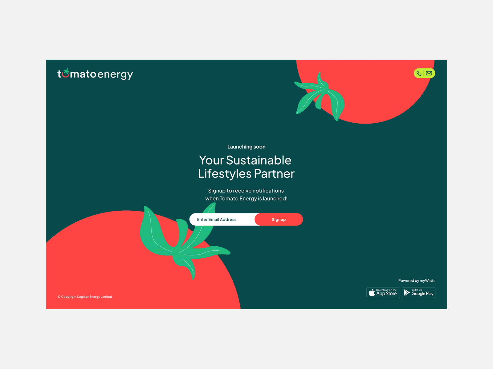 Tomato Energy / Web-UI Design