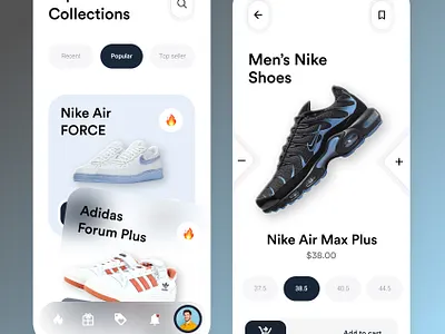 Shoes App - UIDesignz app branding dashboard design graphic design illustration logo mobile app design ui ux