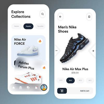 Shoes App - UIDesignz app branding dashboard design graphic design illustration logo mobile app design ui ux