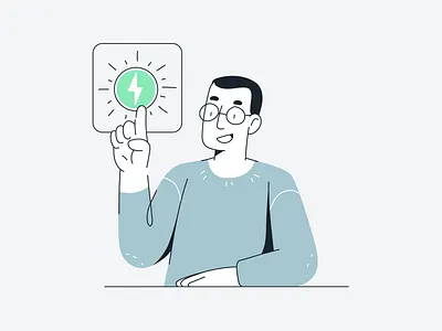 Solar Slice 2 app character character design clean corporate design digital flat graphic design gray illustration illustrator man minimal simple sun ui ui design vector