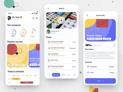 Education app concept app courses design education figma online ui ux