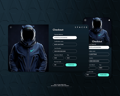 DailyUI X Spaced 002 - Credit Card Checkout 002 brand branding checkout creditcard dailyui day002 graphic design icon logo moblie nike space spaced ui uidesign uidesigner user interface webdesign website