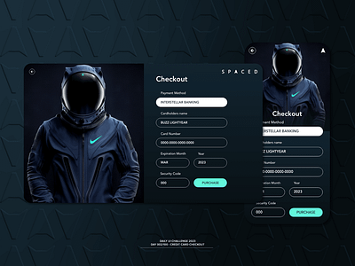 DailyUI X Spaced 002 - Credit Card Checkout 002 brand branding checkout creditcard dailyui day002 graphic design icon logo moblie nike space spaced ui uidesign uidesigner user interface webdesign website