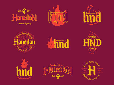 Honedon - Creative agency agency branding creative design fire graphic design hnd icon logo logotype minimal sweet symbol symbols