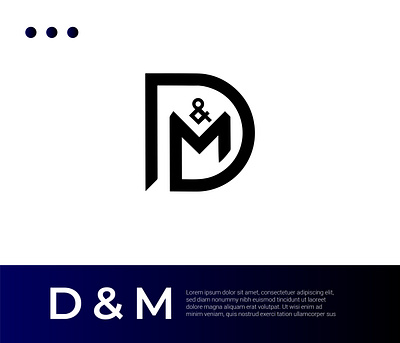 D&M letter logo 3d animation app bradnlogo branding graphic design illustration logo motion graphics ui