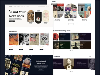 Book Web Store audio book book book online store bookshelf bookshop desktop ebook ecommerce graphic design homepage interface library novel onlie online book read shop store typography web