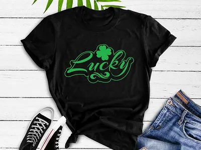 Lucky St. Patrick's day t-shirt design design graphic design irish irish art patricks st patricks st patricks day st patricks day shirts st patricks day t shirt st patricks day t shrit design t shirt t shirt design tshirt tshirts typography