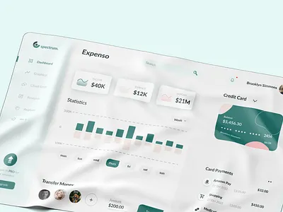 Simple dashboard app ui web