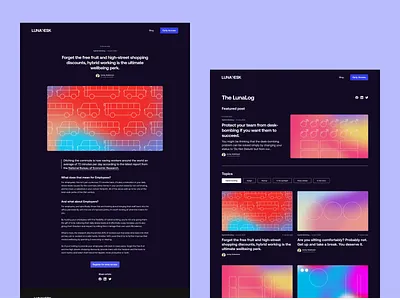 LunaDesk // LunaLog blog blog post branding graphic design productivity ui ux uxuidesign web design