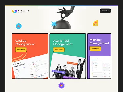 GETMANAGEDTODAY - WEBSITE DESIGN - UI UX DESIGN - LANDING PAGE branding crm design landing page project management ui ui design ui ux ui ux design website layout website mockup