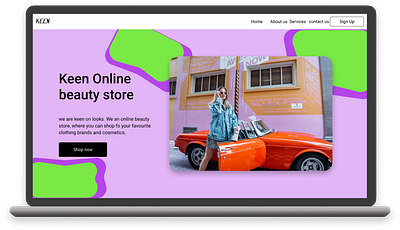 Keen Online Beauty Store design ux